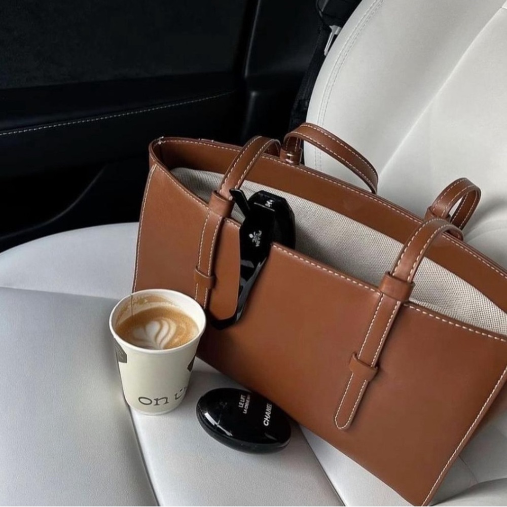 Zara Brown and Cream Tote Bag